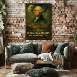 George Washington Neoclassical Realism Presidential Portrait Inspired Patriot Poster