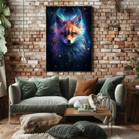 Mystical Fox Portrait Poster PosterGoat