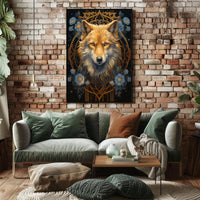 Majestic Wolf Portrait Poster PosterGoat