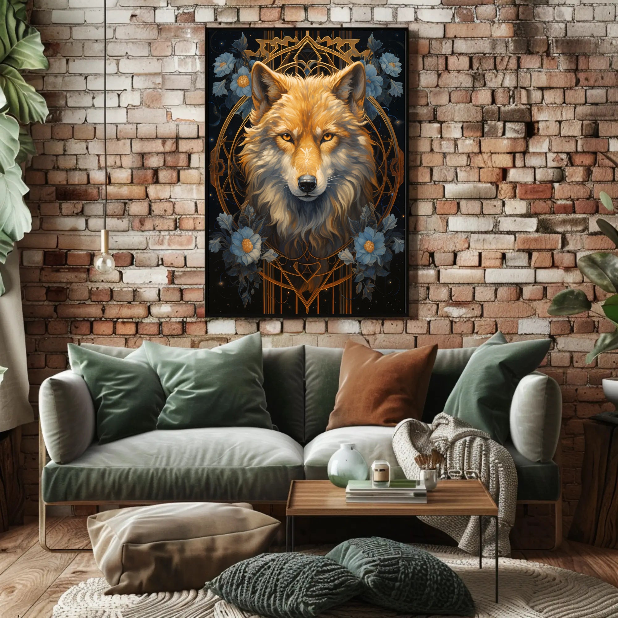 Majestic Wolf Portrait Poster PosterGoat