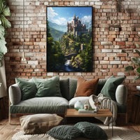 Enchanted Medieval Castle Adventure Poster - Fantasy Art Print