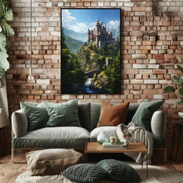 Enchanted Medieval Castle Adventure Poster - Fantasy Art Print