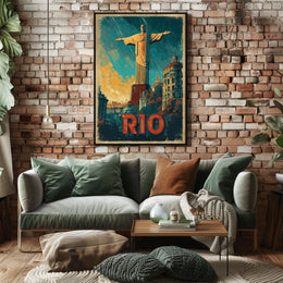 Rio de Janeiro Iconic Landmarks Poster