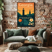 Georgia Where Southern Charm Meets Poster