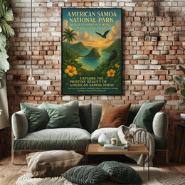 American Samoa National Park Nature Travel Poster