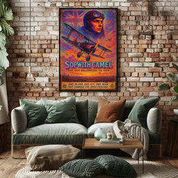 Sopwith Camel Aviation Poster: Bold Historical & Nostalgic Art