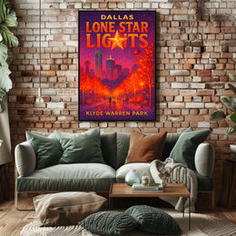 Dallas Lone Star Lights Poster