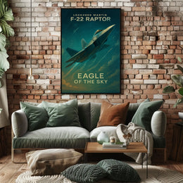 Eagle of the Sky F22 Raptor Poster for Aviation Enthusiasts