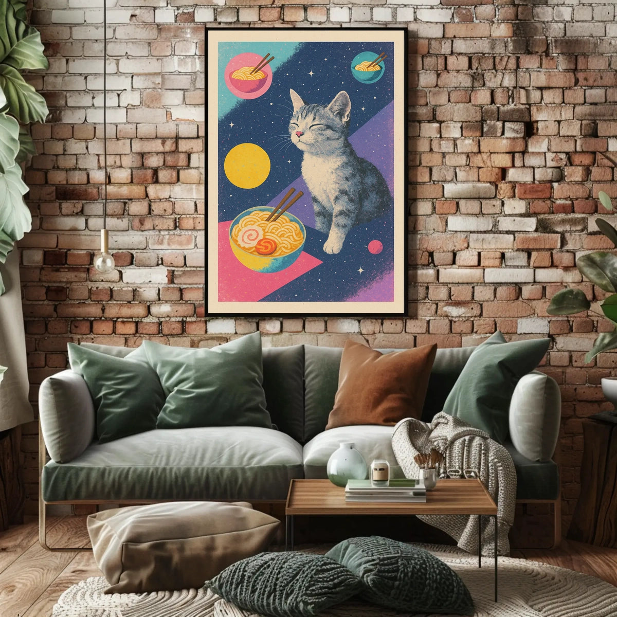 Cosmic Cat And Ramen Dreams Poster