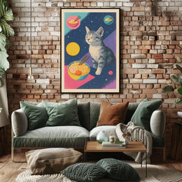 Cosmic Cat And Ramen Dreams Poster