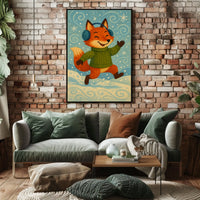 Winter Fox Delight Poster