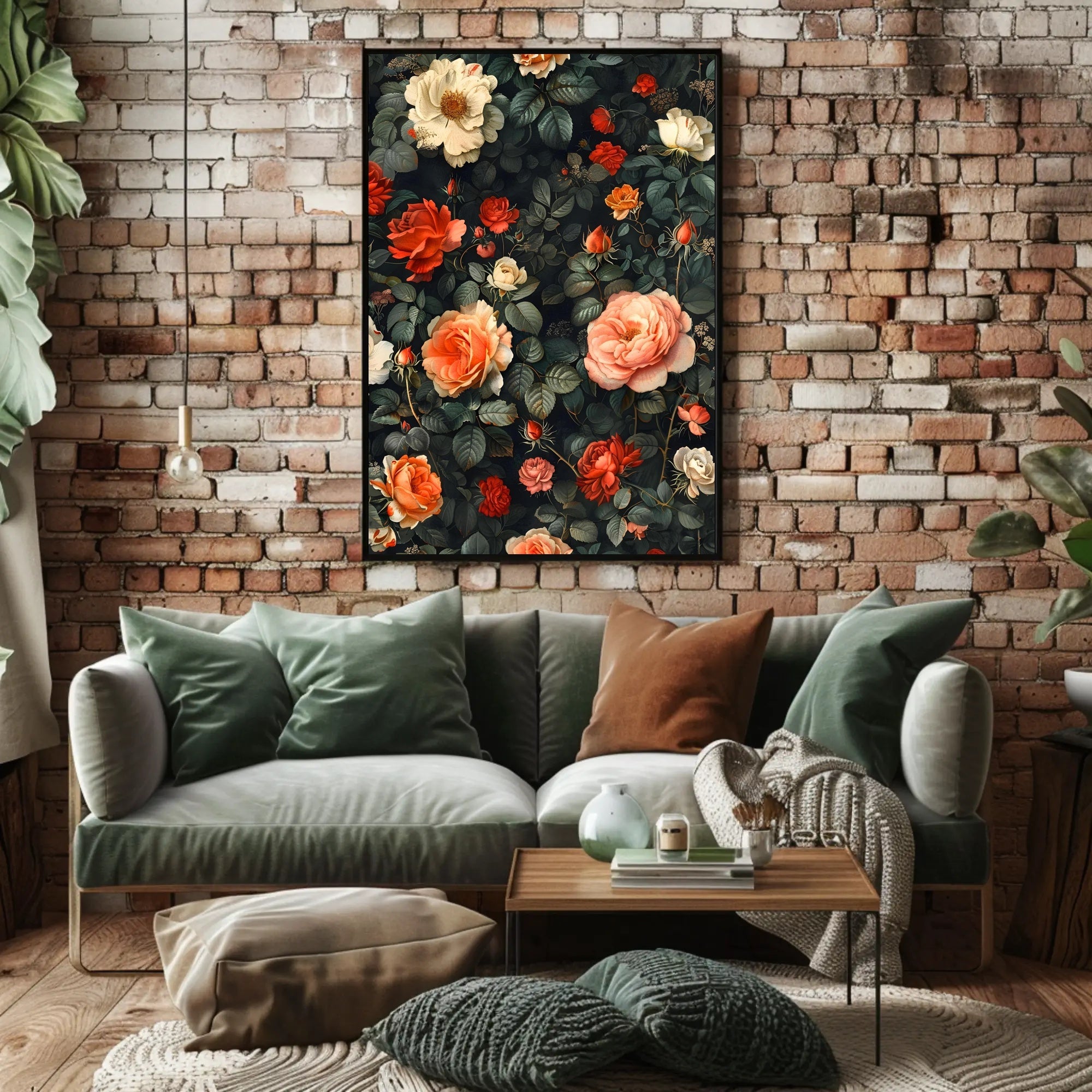 Lush Vintage Rose Arrangement Artistic Poster