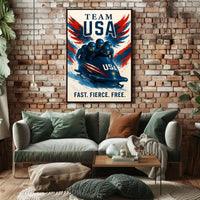 Team USA Bobsled Poster