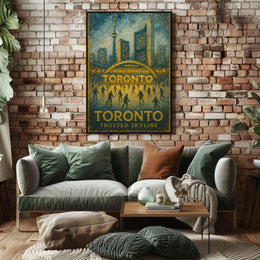 Toronto Frosted Skyline Poster