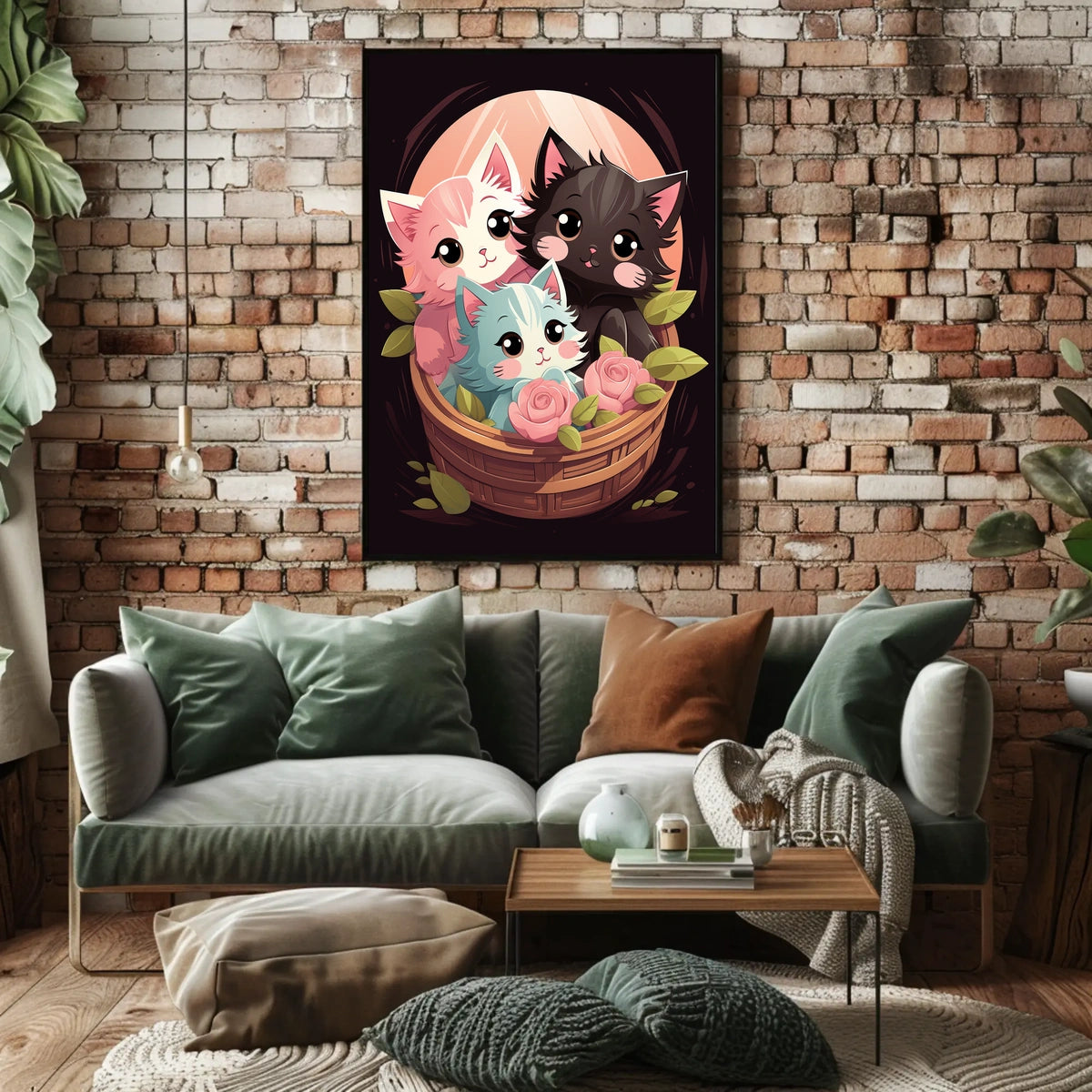 Basket Of Kittens Poster