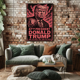 Donald Trump Spirit Resilience Patriot Expressionism Poster