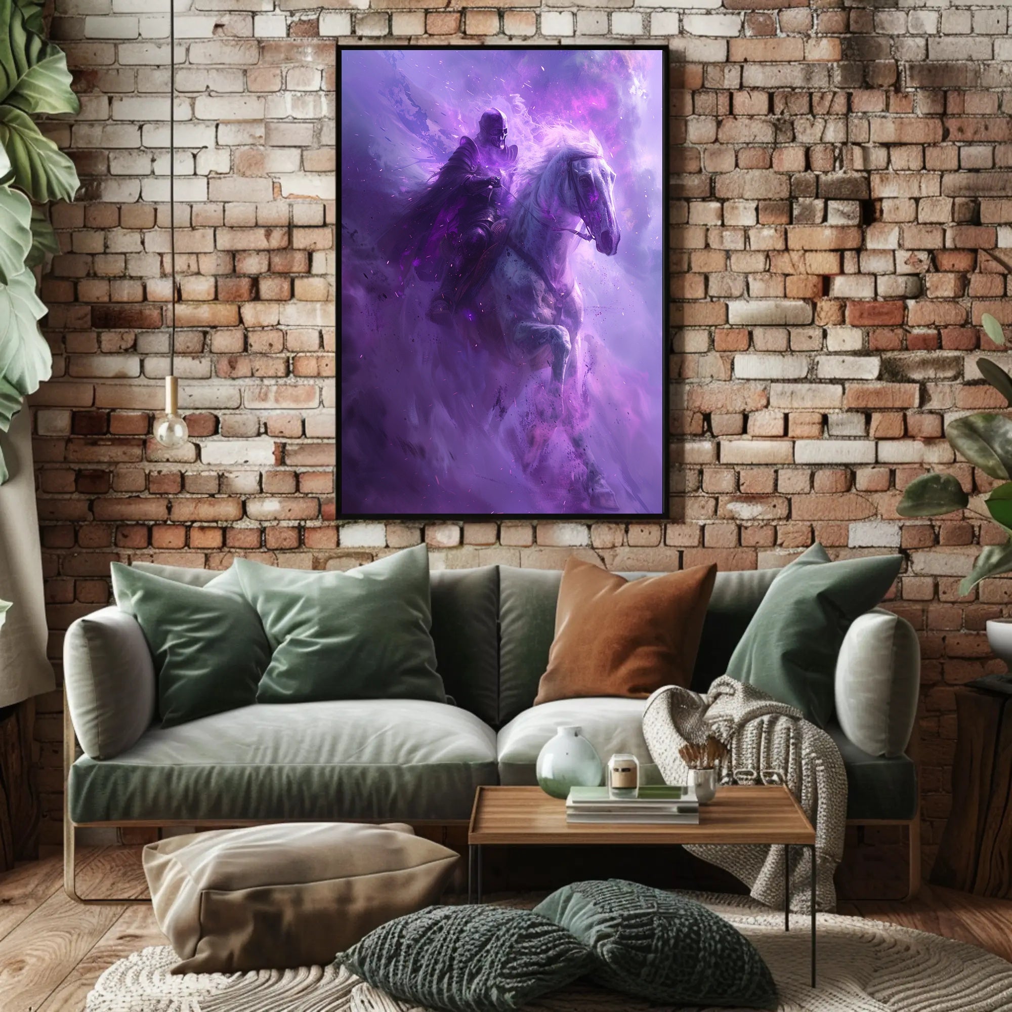 Dark Rider On Spectral Horse Fantasy or Mythology Poster PosterGoat