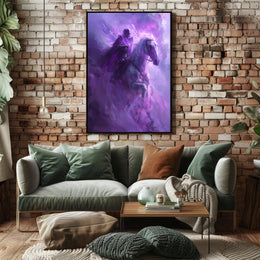 Dark Rider On Spectral Horse Fantasy or Mythology Poster PosterGoat