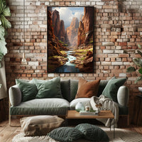 Majestic Canyon Landscape Poster