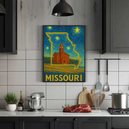 Missouri Starry Night Poster