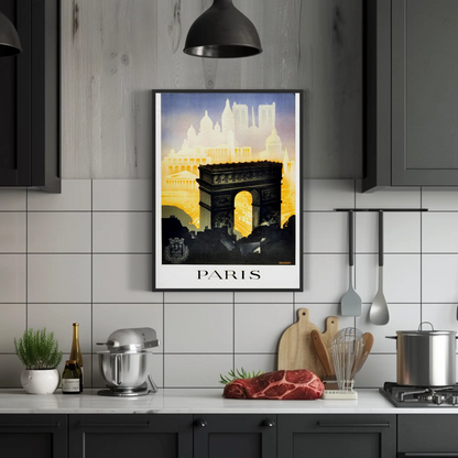 Air France Paris Londres Flight Vintage Travel Poster