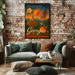 Georgia Where The Old South Meets New Poster