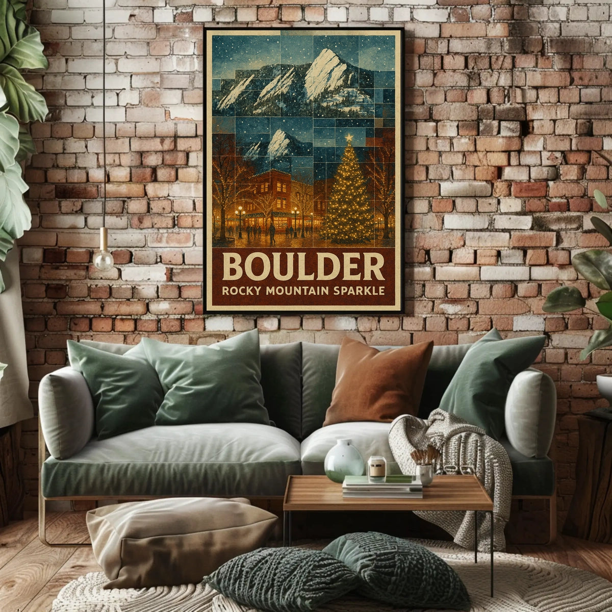 Boulder Rocky Mountain Sparkle Poster