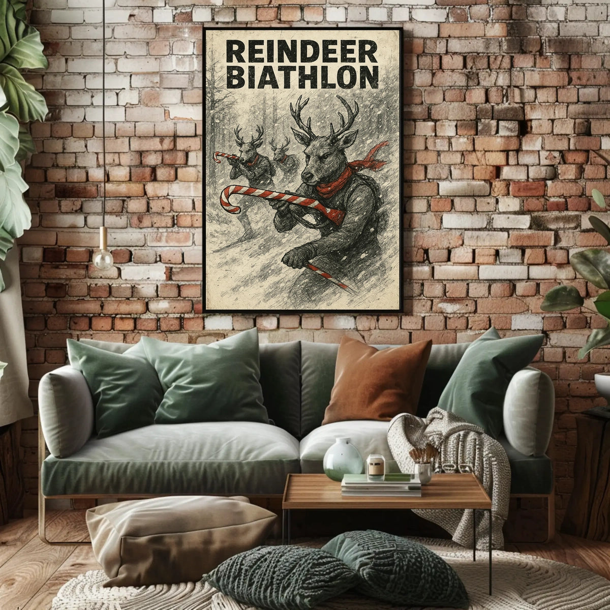 Reindeer Biathlon Poster