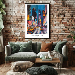 Energetic New York City Vibes: Urban or Cityscape Poster PosterGoat