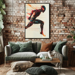 Dynamic Sports Balls Abstract Poster: Futuristic Motion PosterGoat