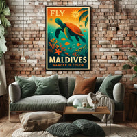 Fly to the Maldives Poster