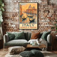 Italy Venice by Water Poster