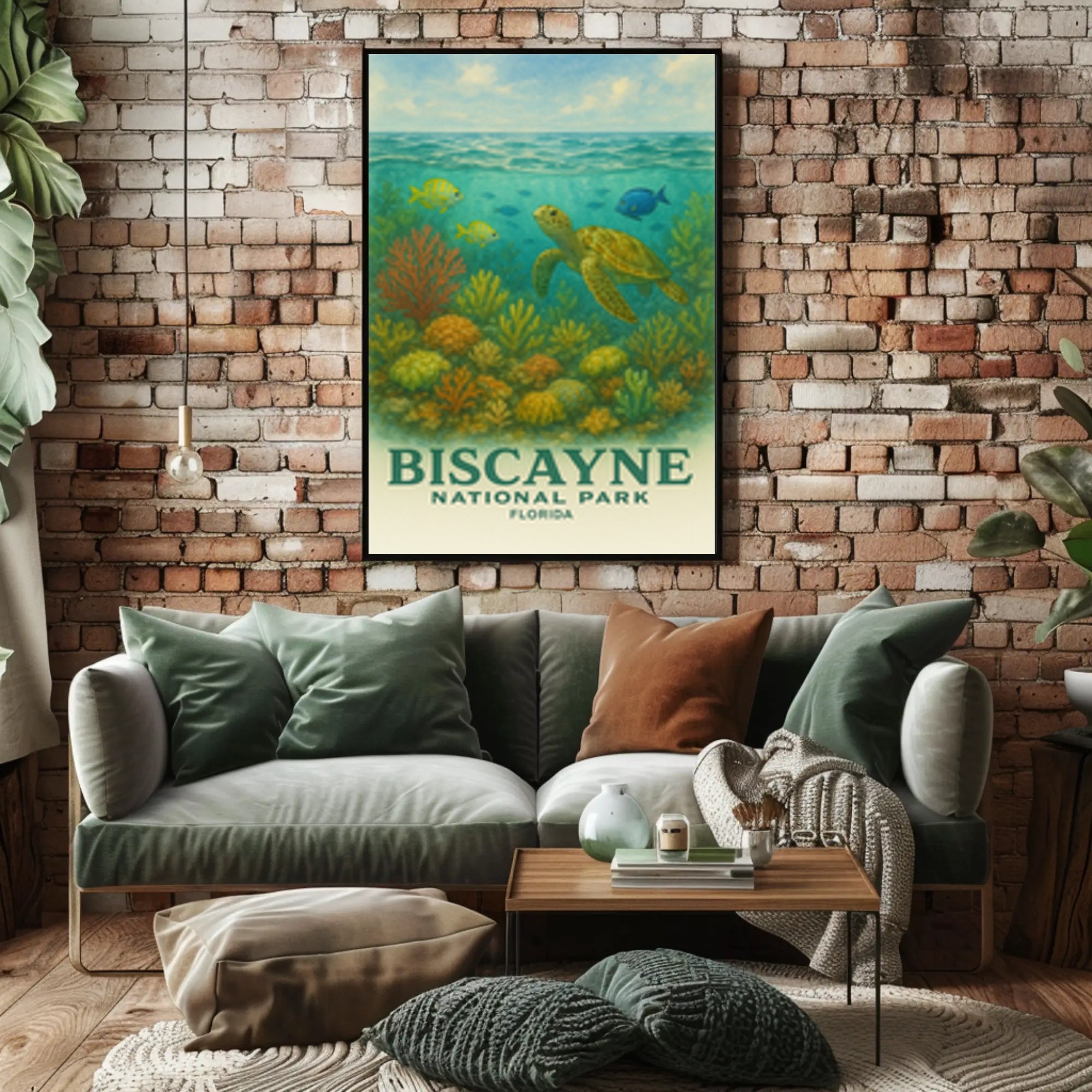 Biscayne National Park Travel Poster Print
