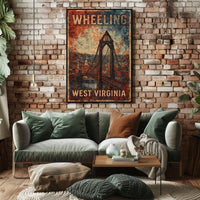 Wheeling West Virginia Travel Realism Decor Poster