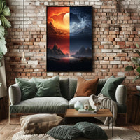 Dual Realms Day And Night Poster