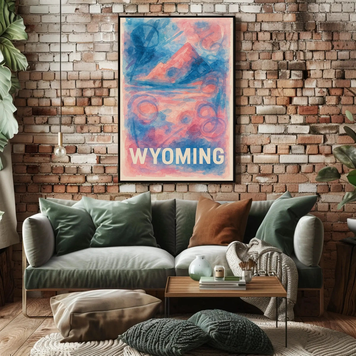 Wyoming Landscape Art Poster