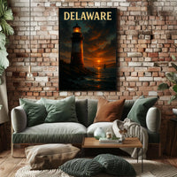 Delaware Lighthouse At Sunset Poster