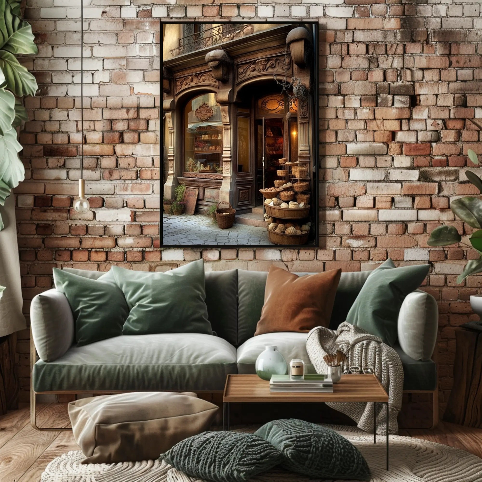 Charming Vintage Bakery Scene Poster