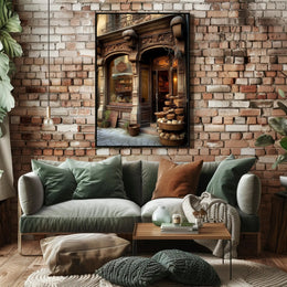 Charming Vintage Bakery Scene Poster