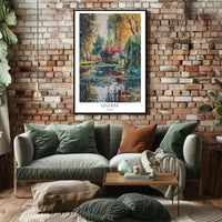 Giverny Garden Serenity: Impressionistic Artistic Poster PosterGoat