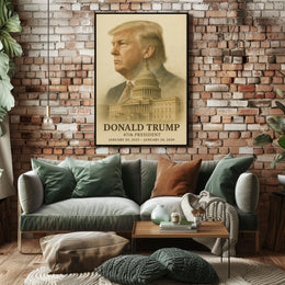 Trump Visionary Capitol Photography Realism Poster