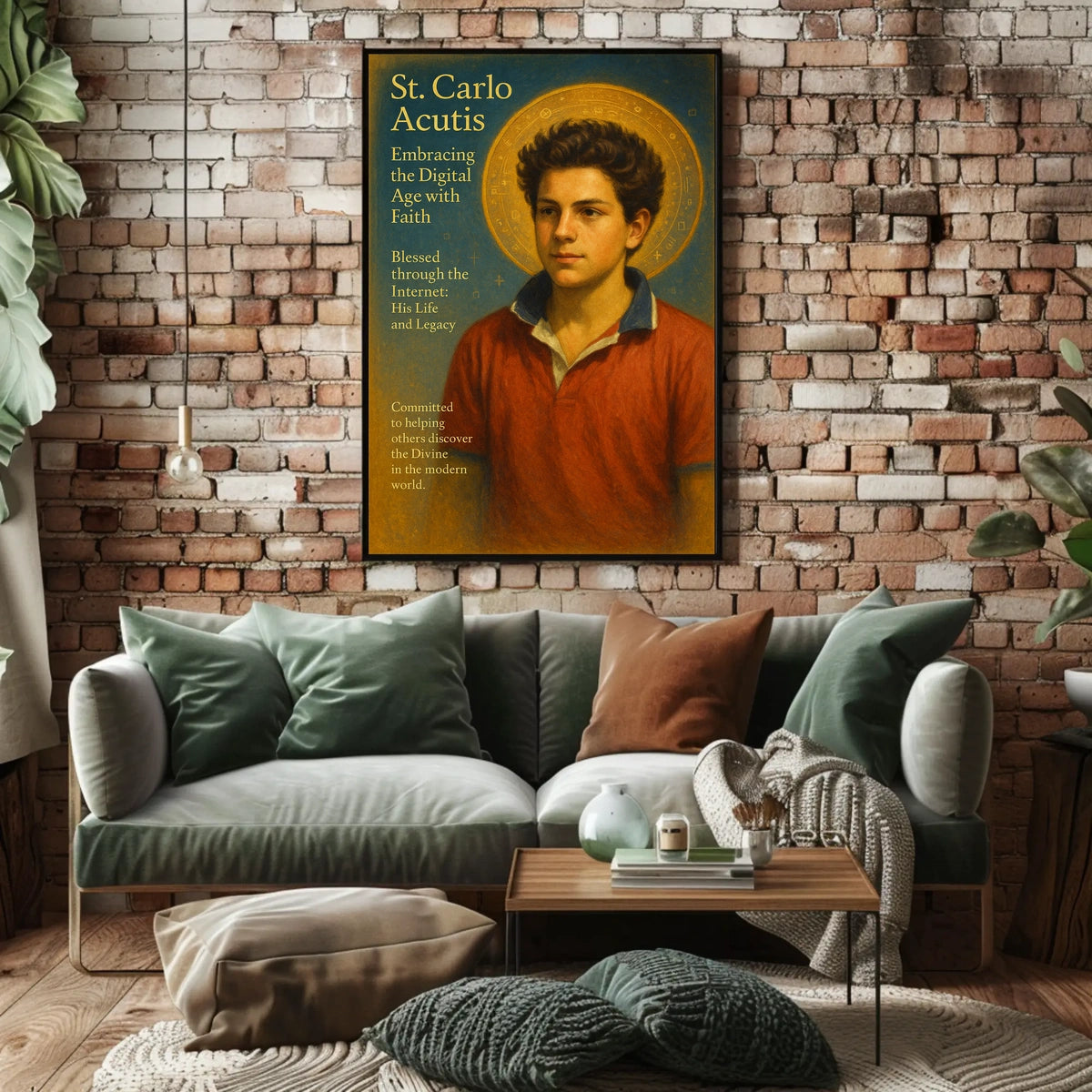 St. Carlo Acutis Embracing the Digital Age with Faith Poster