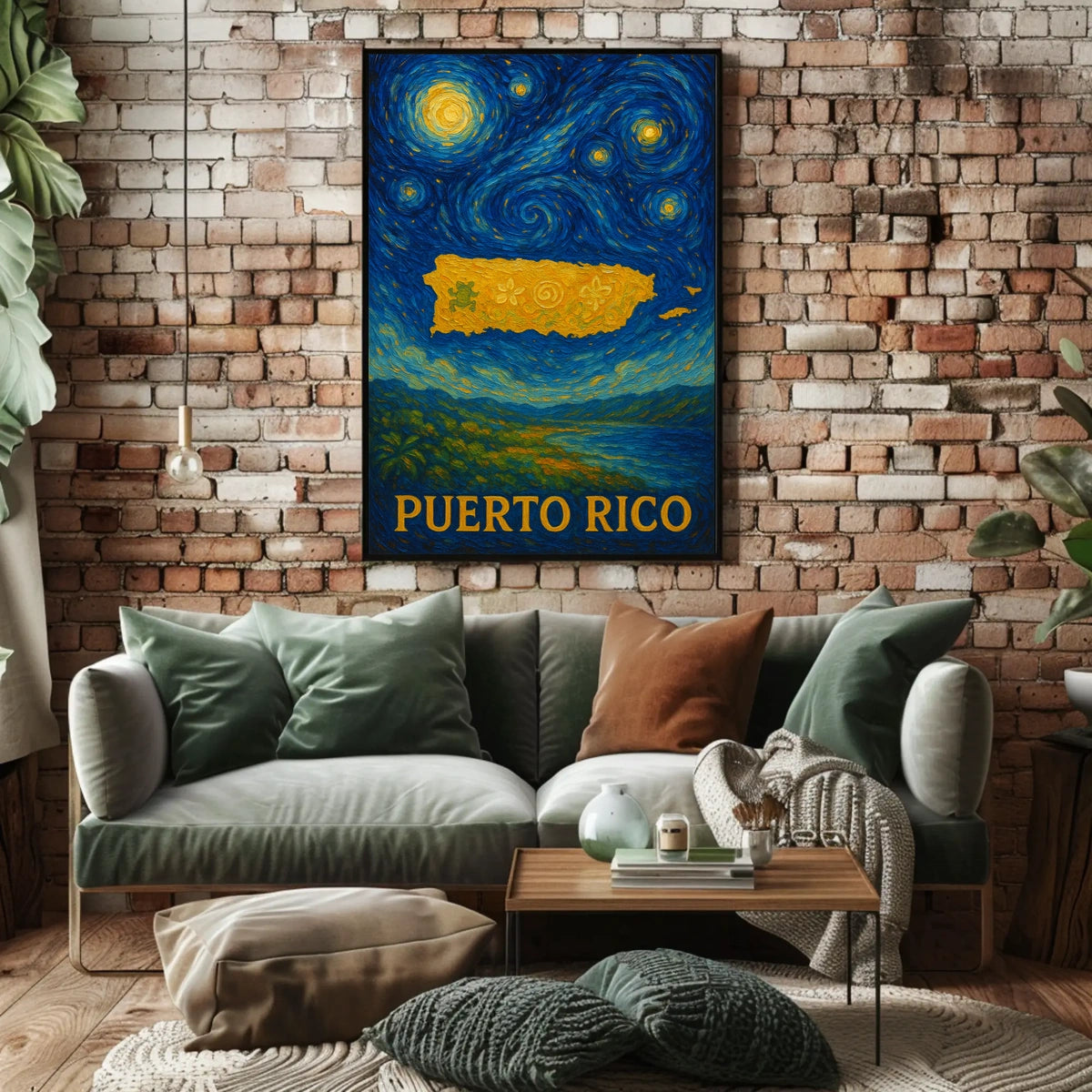 PUERTO RICO Starry Night Cultural or Heritage Poster