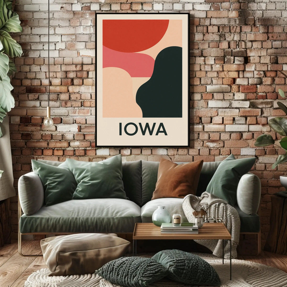 Abstract Iowa Poster
