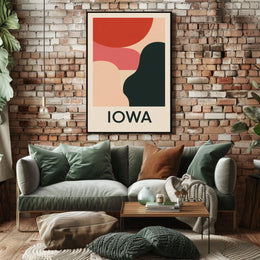 Abstract Iowa Poster