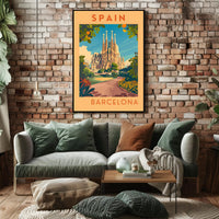 Barcelona Travel Poster