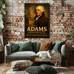 John And John Quincy Adams Poster