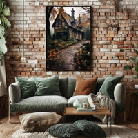Enchanted Autumn Cottage Poster