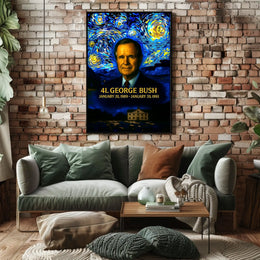 George H. W. Bush 41st President of the United States Presidential Masterpiece Series Poster
