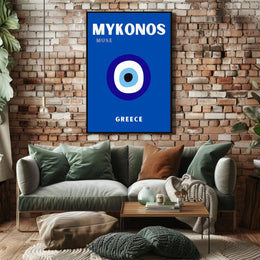 MYKONOS Muse Eye Icon Greece Travel Poster PosterGoat
